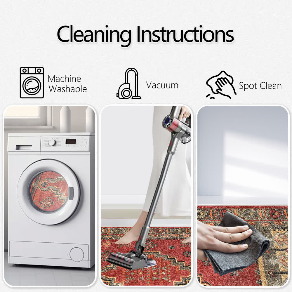 Persian Geometric Decorative Anti-slip Area Rug