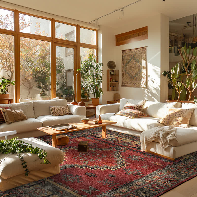 Persian Geometric Decorative Anti-slip Area Rug