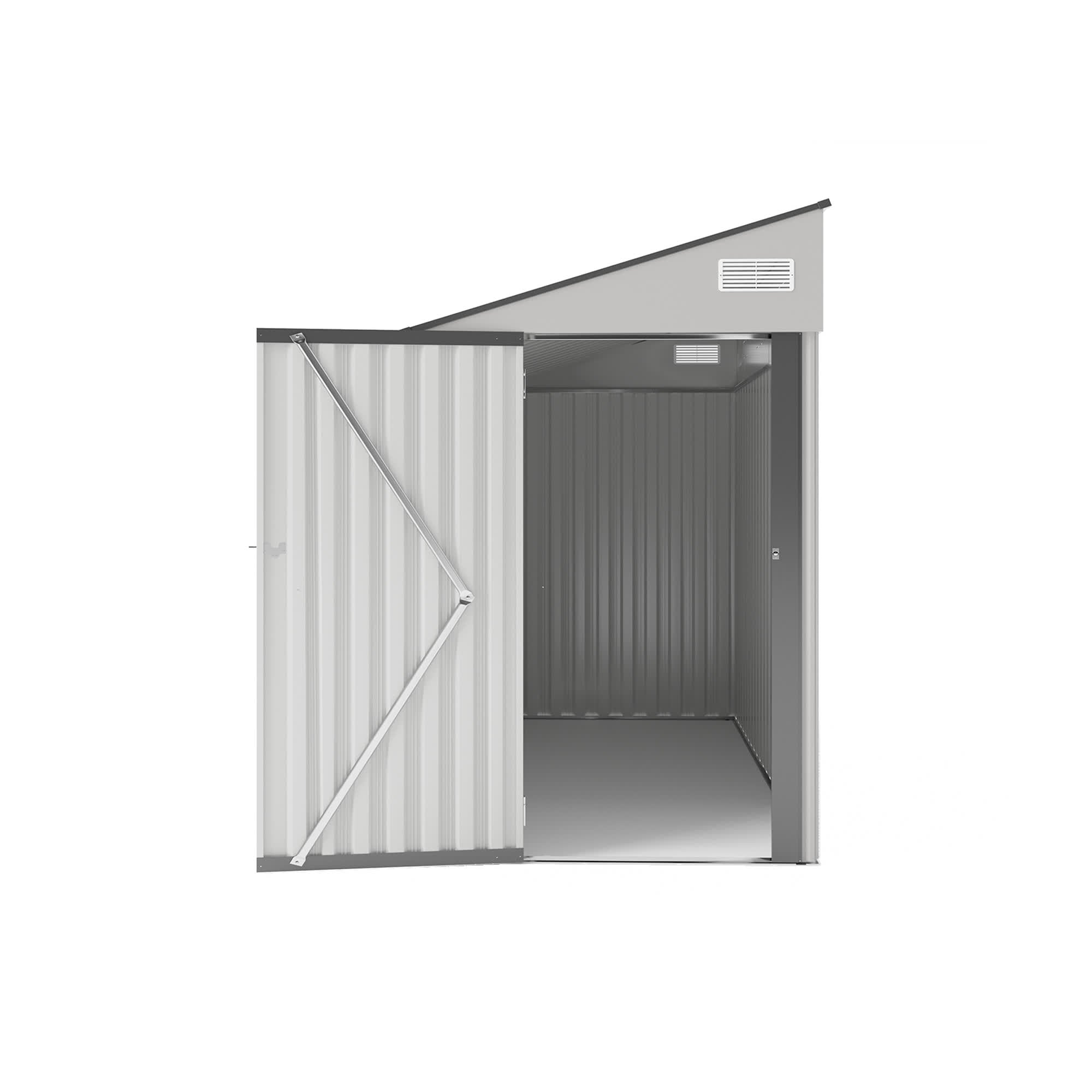 Storage Shed with Single Hinge Door