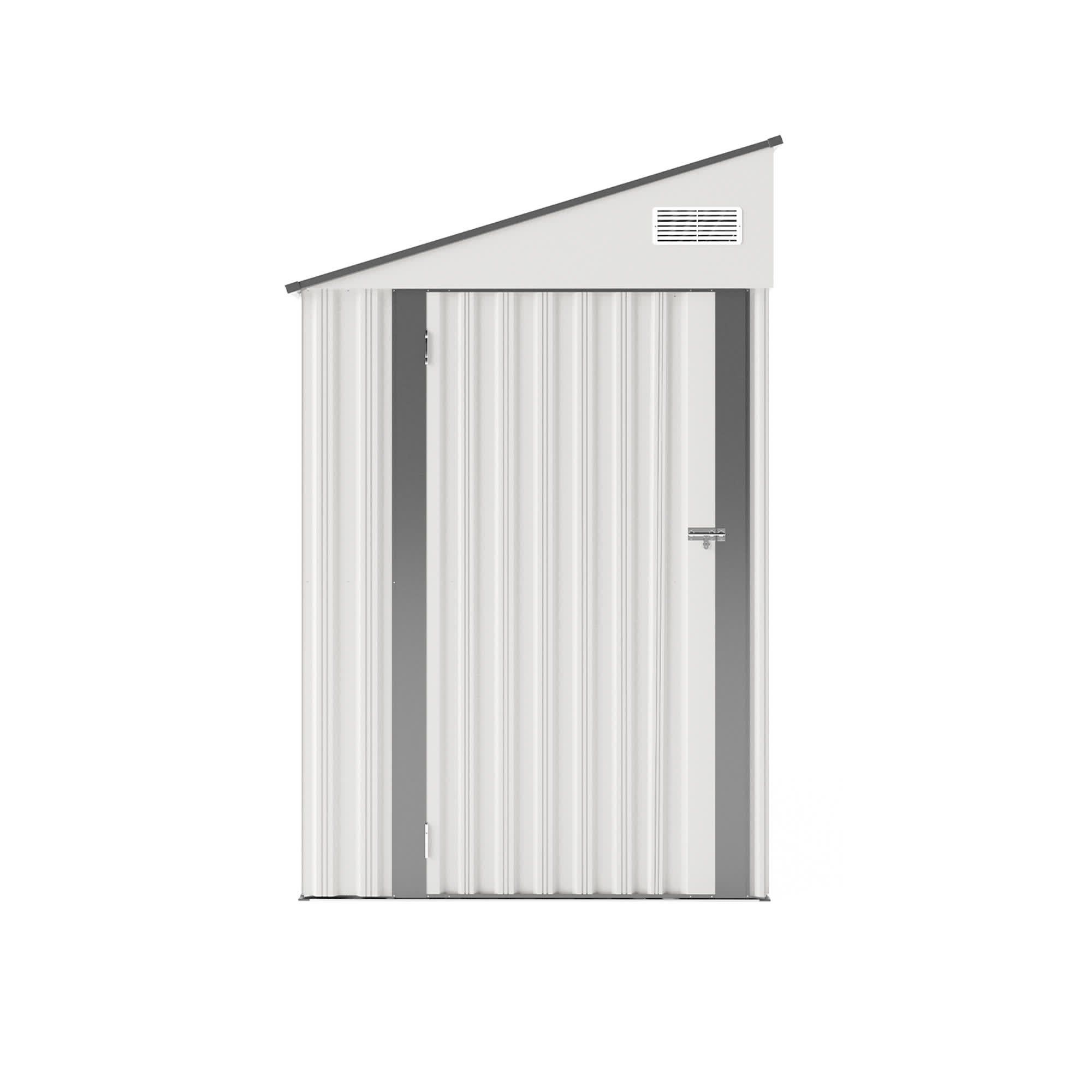 Storage Shed with Single Hinge Door