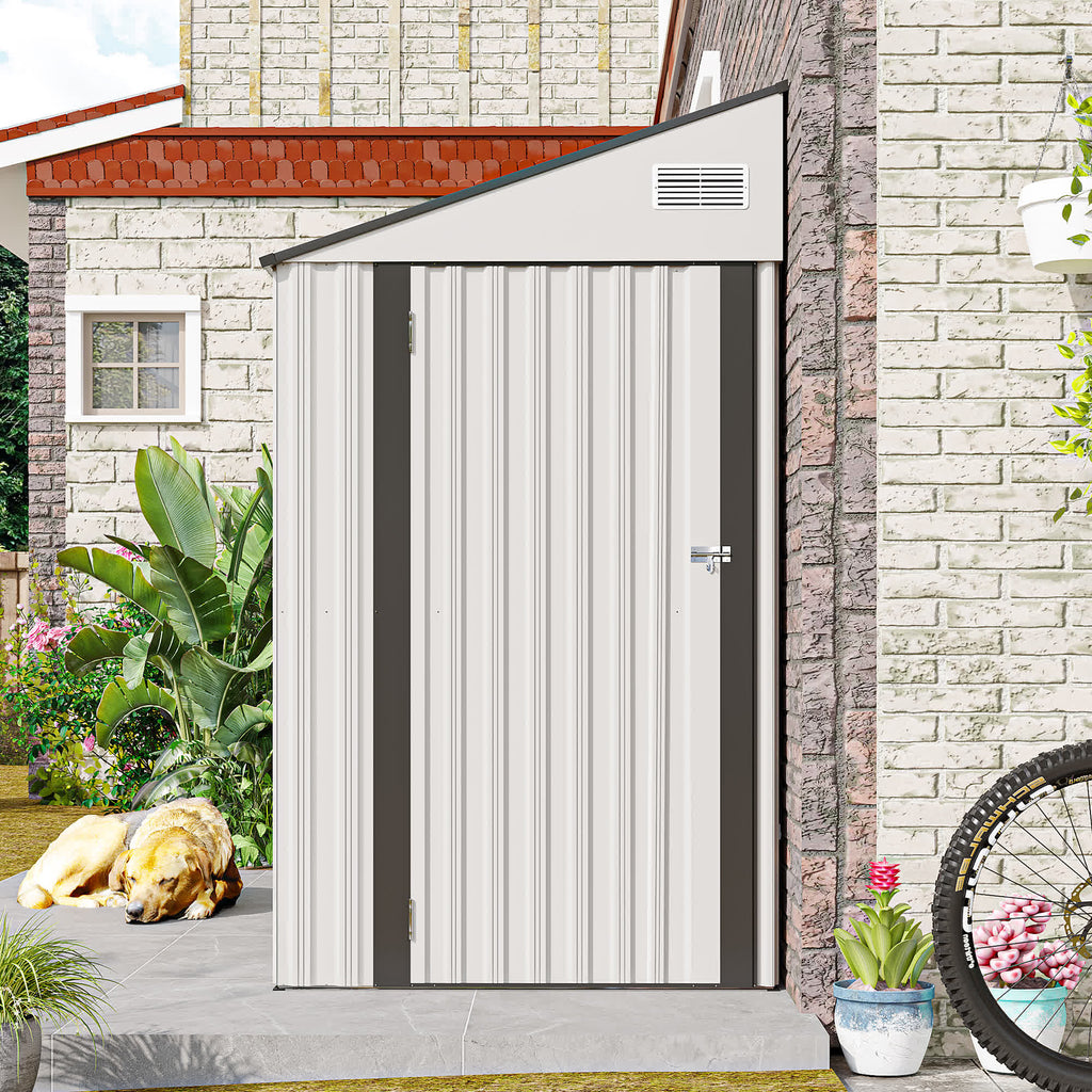 Storage Shed with Single Hinge Door