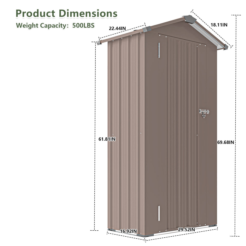 Waterproof Garden Tool Storage Lockable Shed