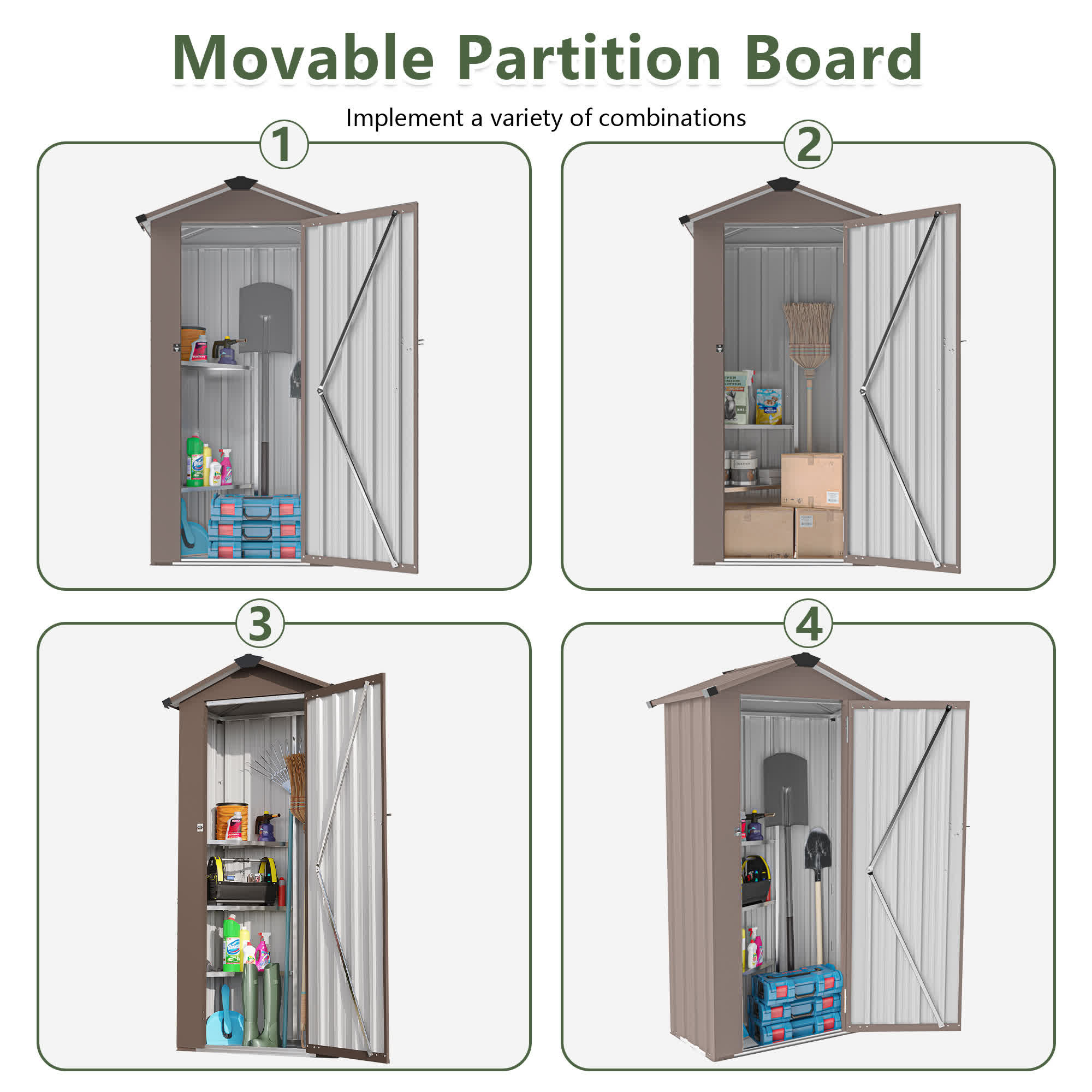 Waterproof Garden Tool Storage Lockable Shed