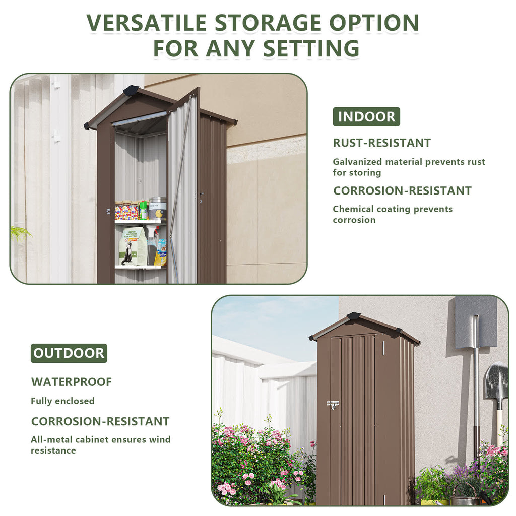 Waterproof Garden Tool Storage Lockable Shed