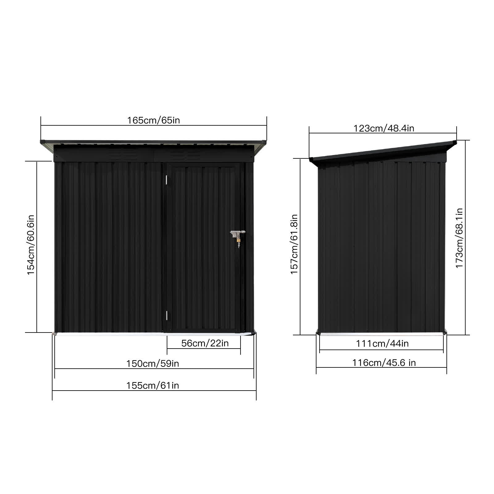 Metal Outdoor Garden Tool Storage Shed