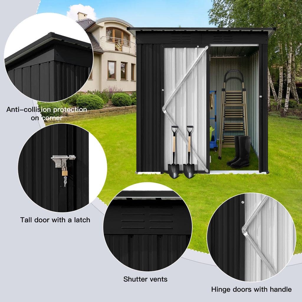 Metal Outdoor Garden Tool Storage Shed