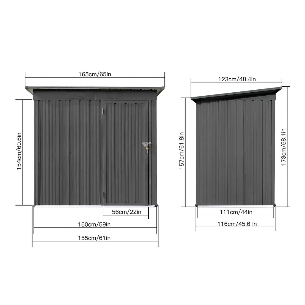 Metal Outdoor Garden Sturdy Storage Shed