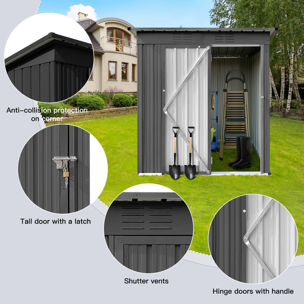 Metal Outdoor Garden Sturdy Storage Shed