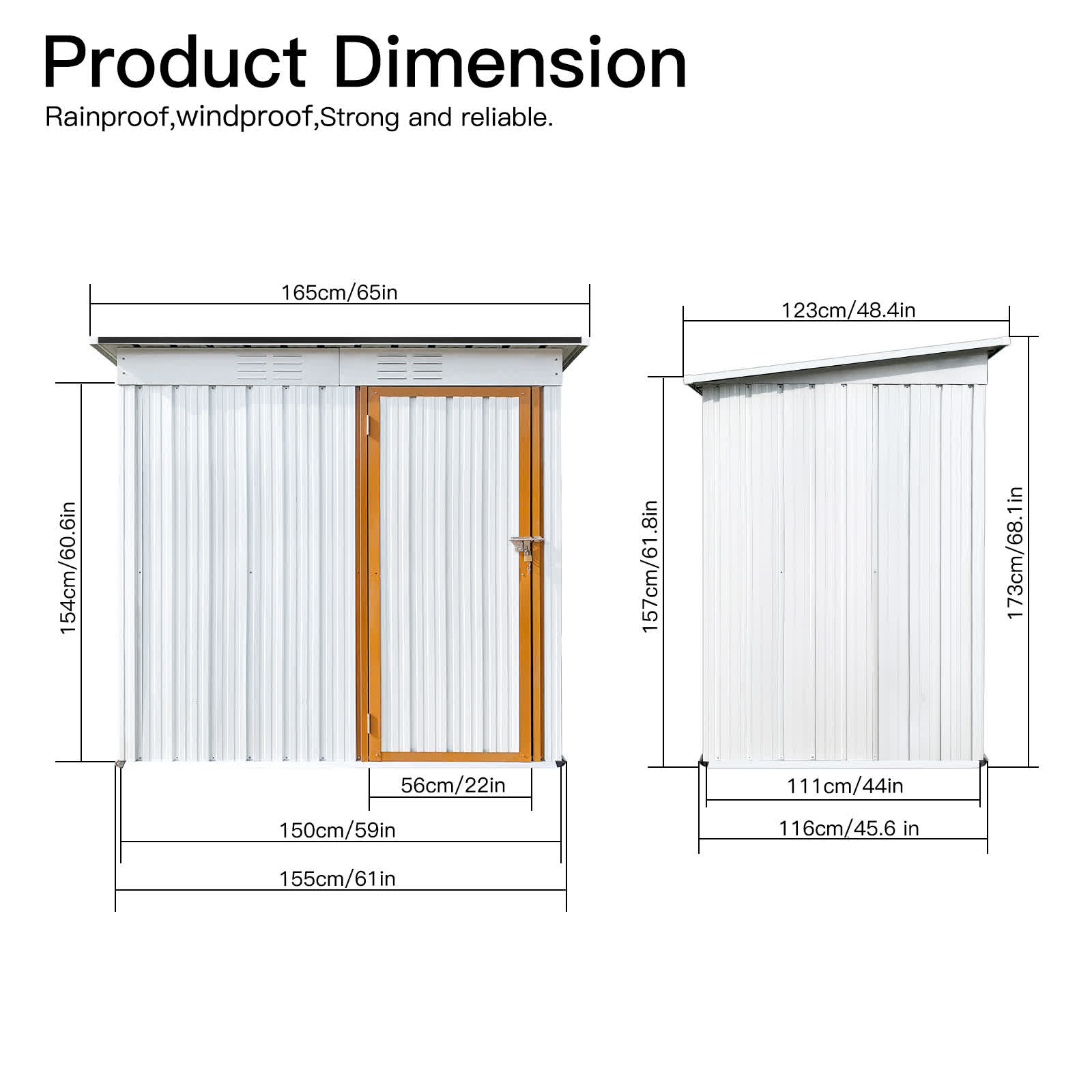 Metal Outdoor Garden Sturdy Storage Shed