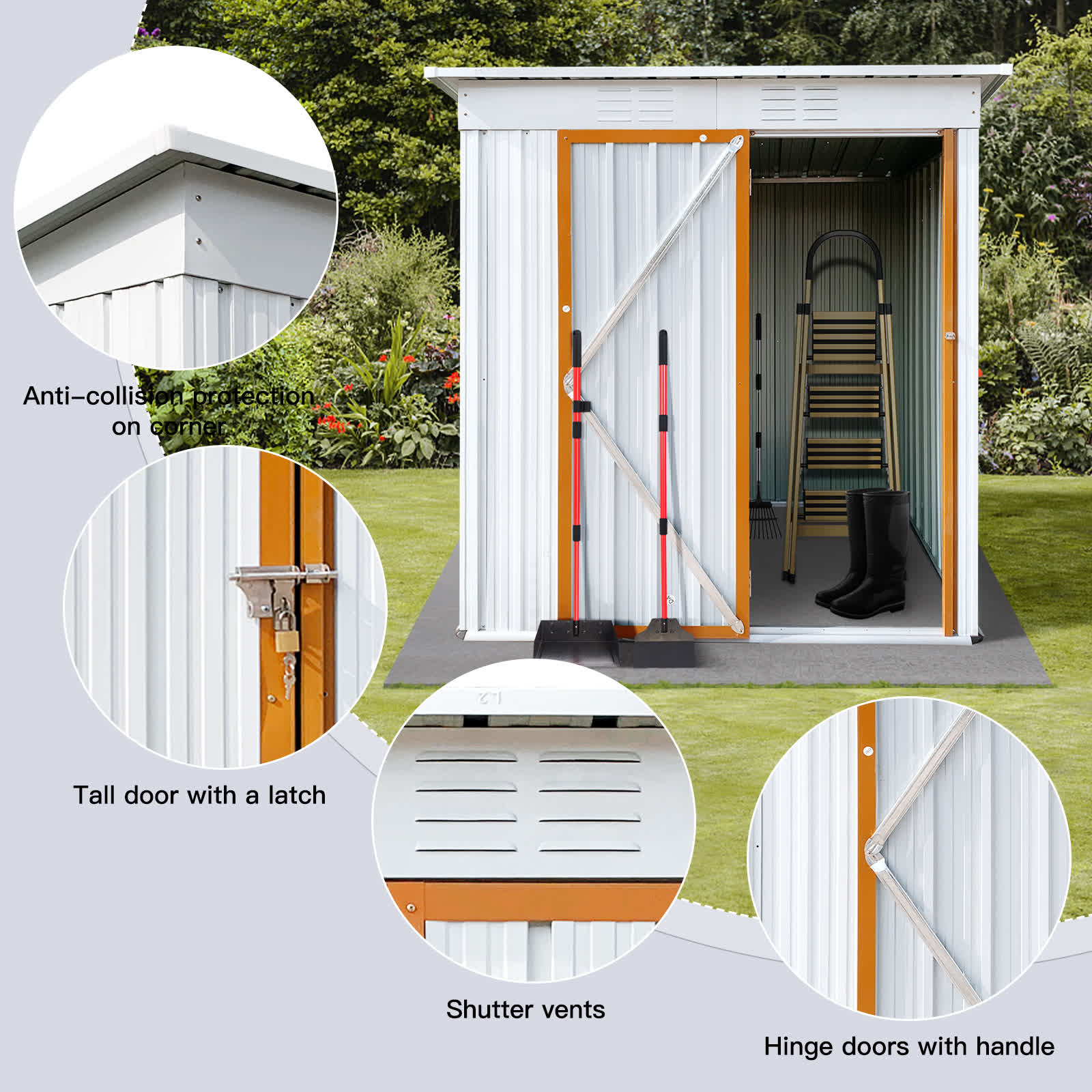 Metal Outdoor Garden Sturdy Storage Shed