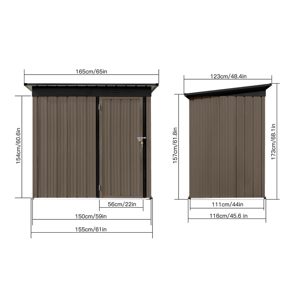Metal Outdoor Garden Sturdy Storage Shed