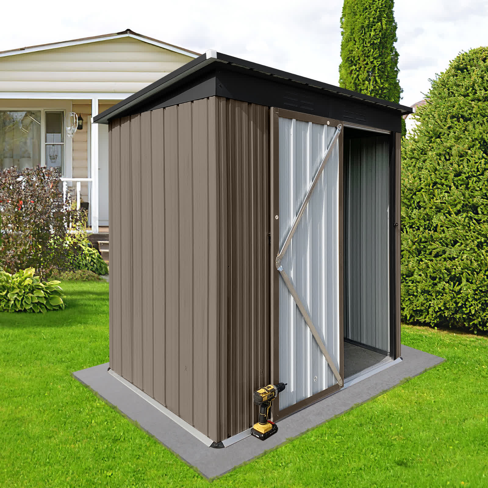 Metal Outdoor Garden Sturdy Storage Shed