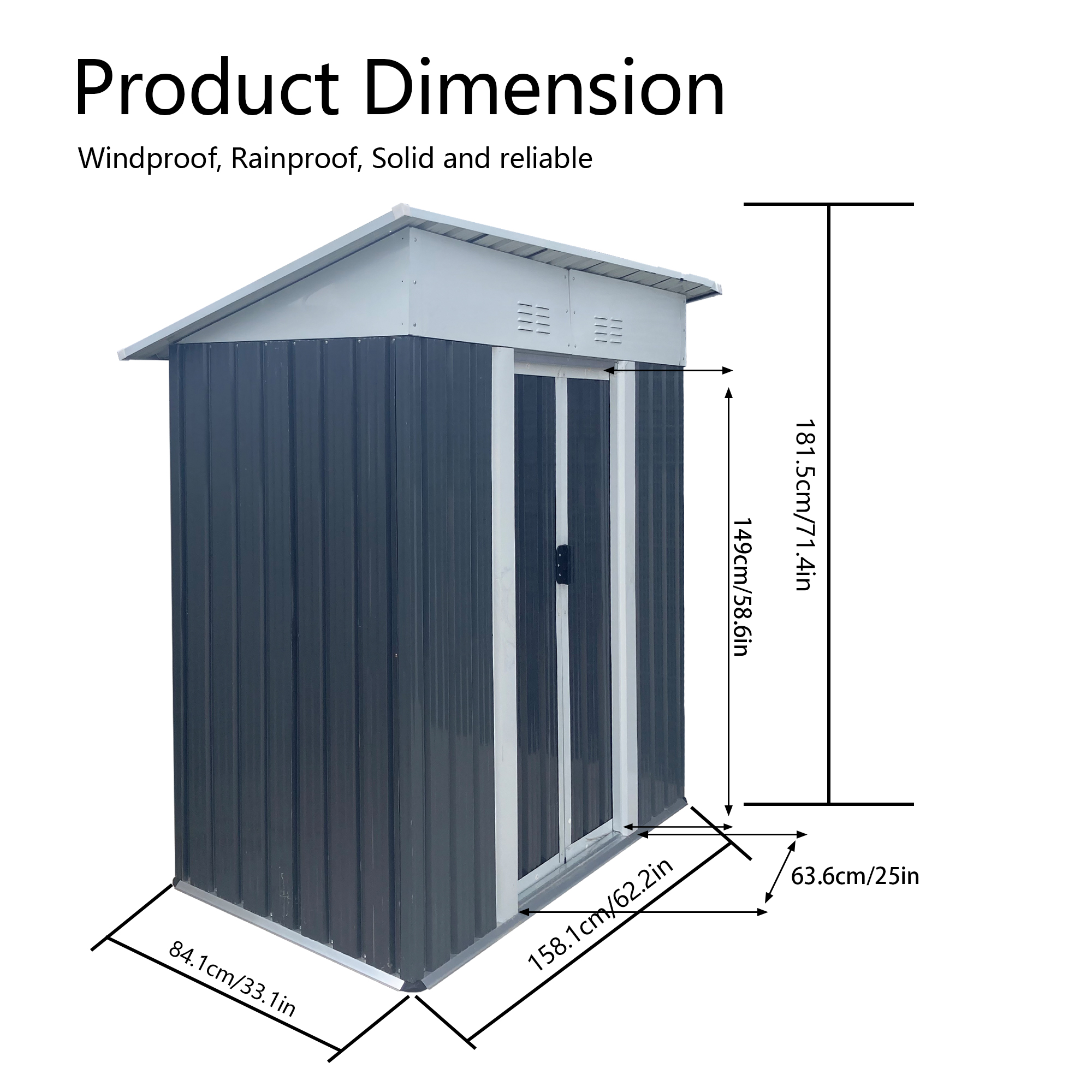 Outdoor Tool Bike Storage Garden Shed