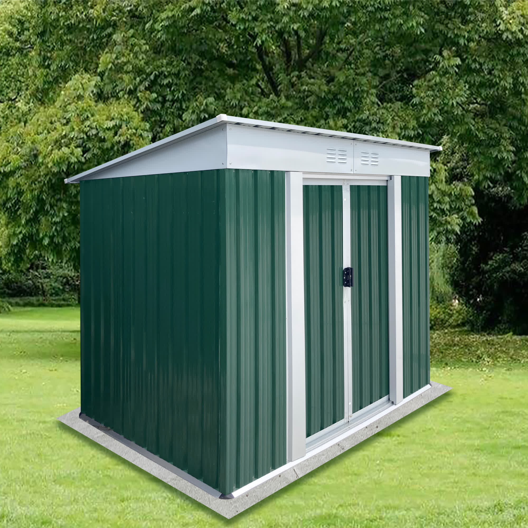 Green Outdoor Garden Storage Sheds