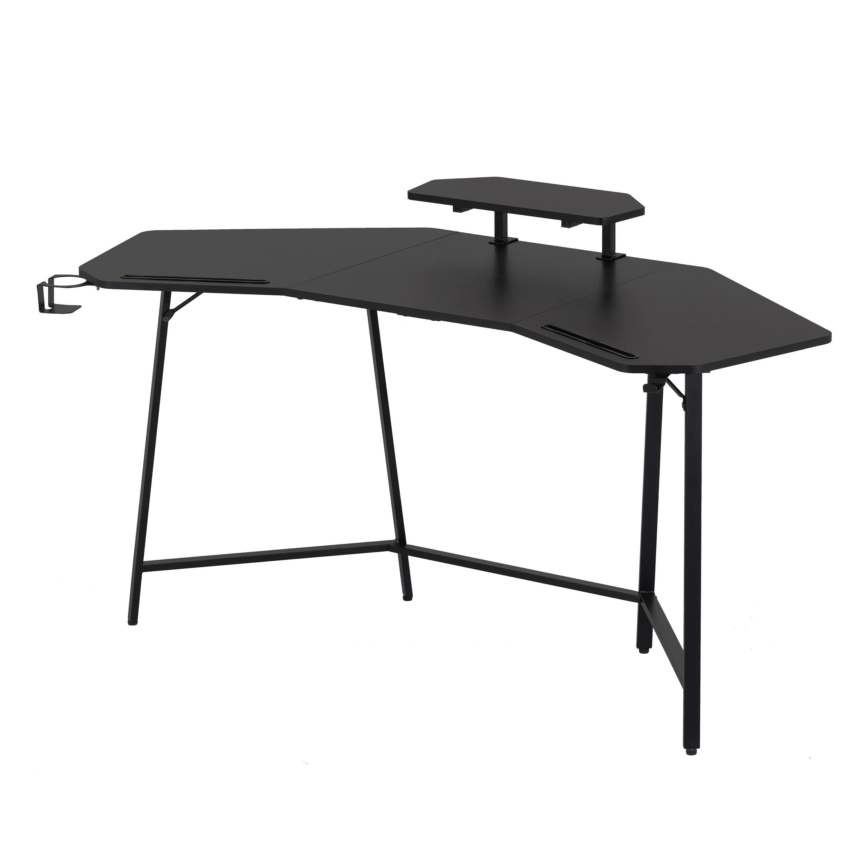 Gaming Desk with Shelf & Accessory Holders - image 7