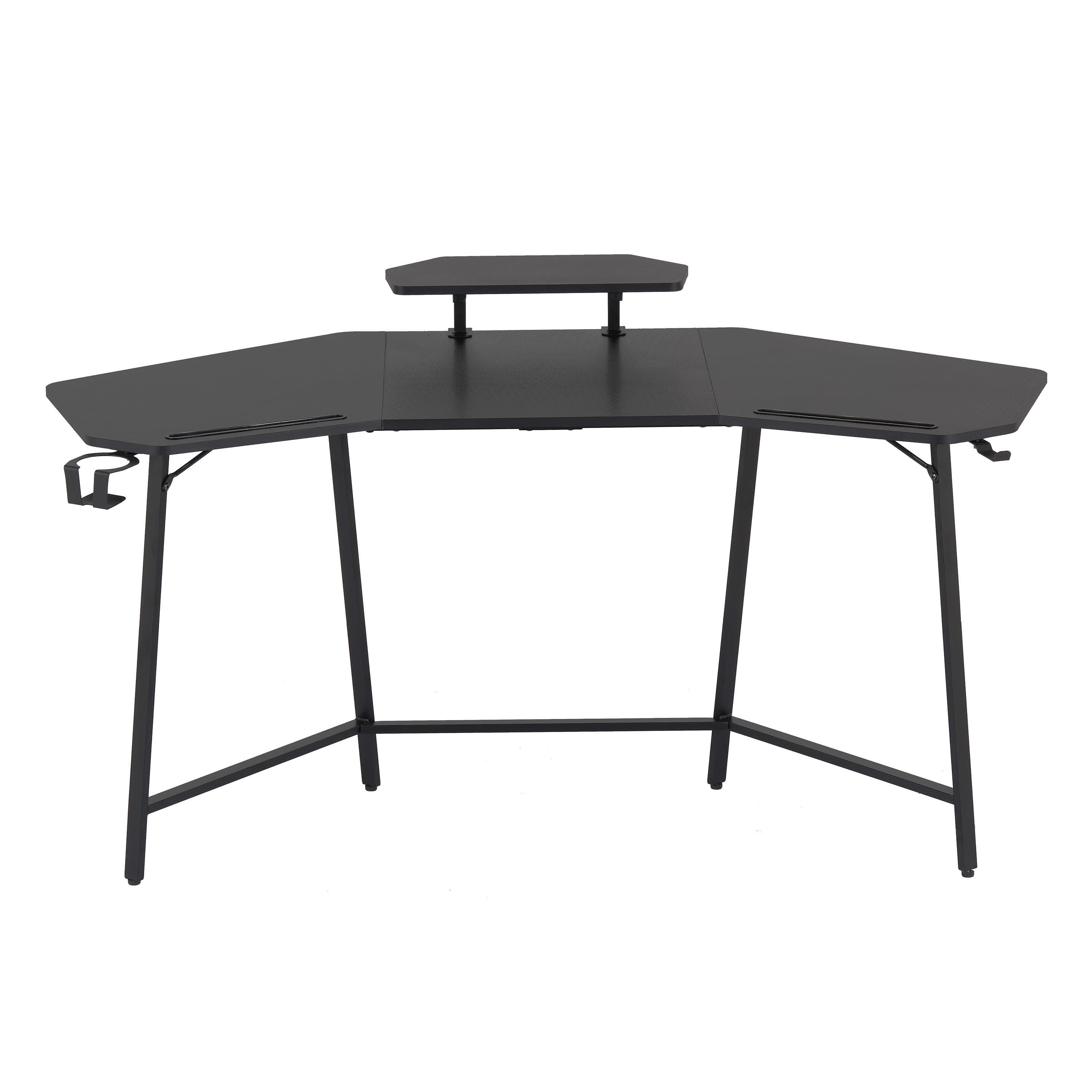 Gaming Desk with Shelf & Accessory Holders - image 1