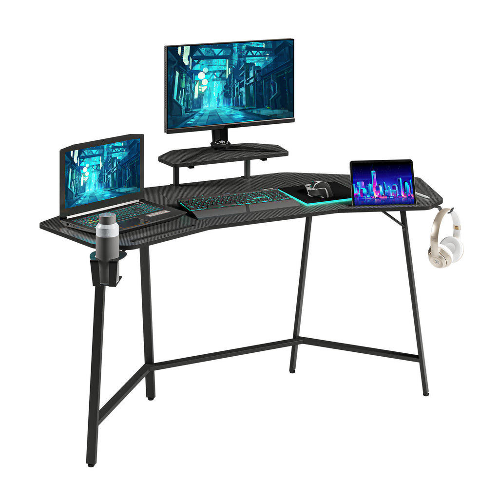 Gaming Desk with Shelf & Accessory Holders - image 3