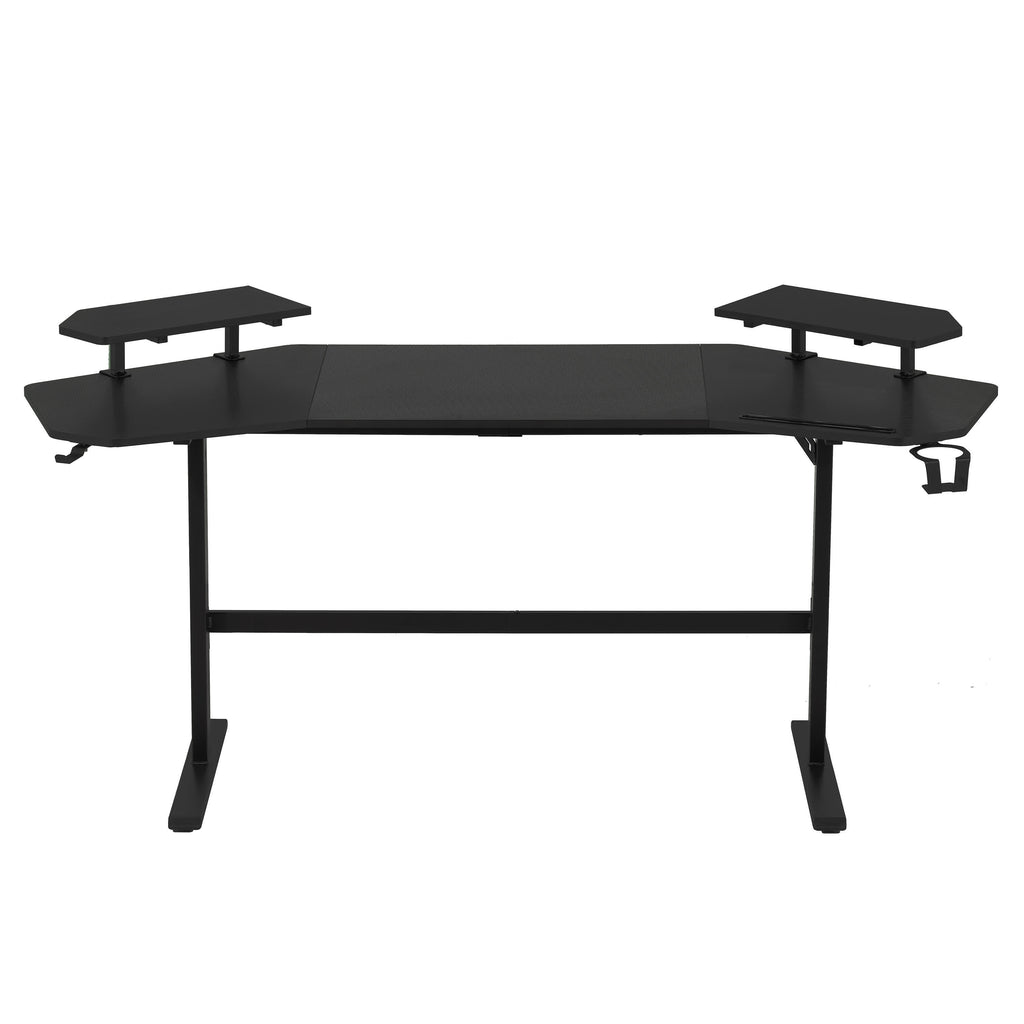 Modern Gaming Desk with Shelves & Accessory Holder - image 1