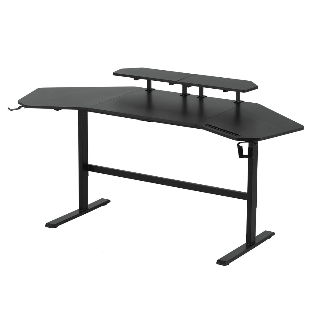 Modern Gaming Desk with Shelves & Accessory Holder - image 6