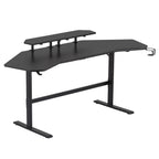 Modern Gaming Desk with Shelves & Accessory Holder - image 7