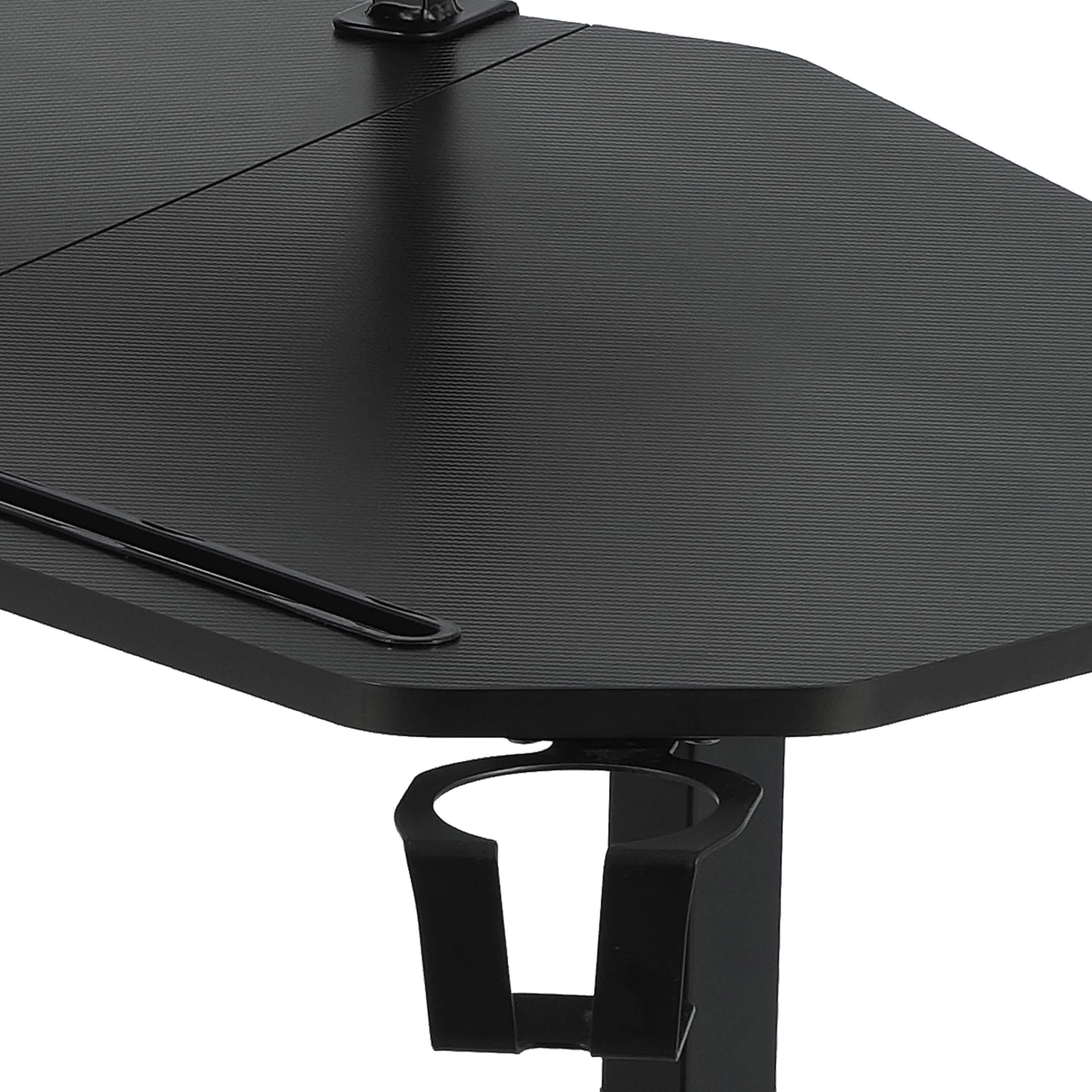 Modern Gaming Desk with Shelves & Accessory Holder - image 11