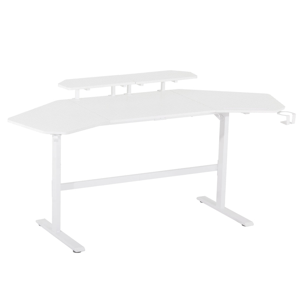 Modern Gaming Desk with Shelves & Accessory Holder - image 17
