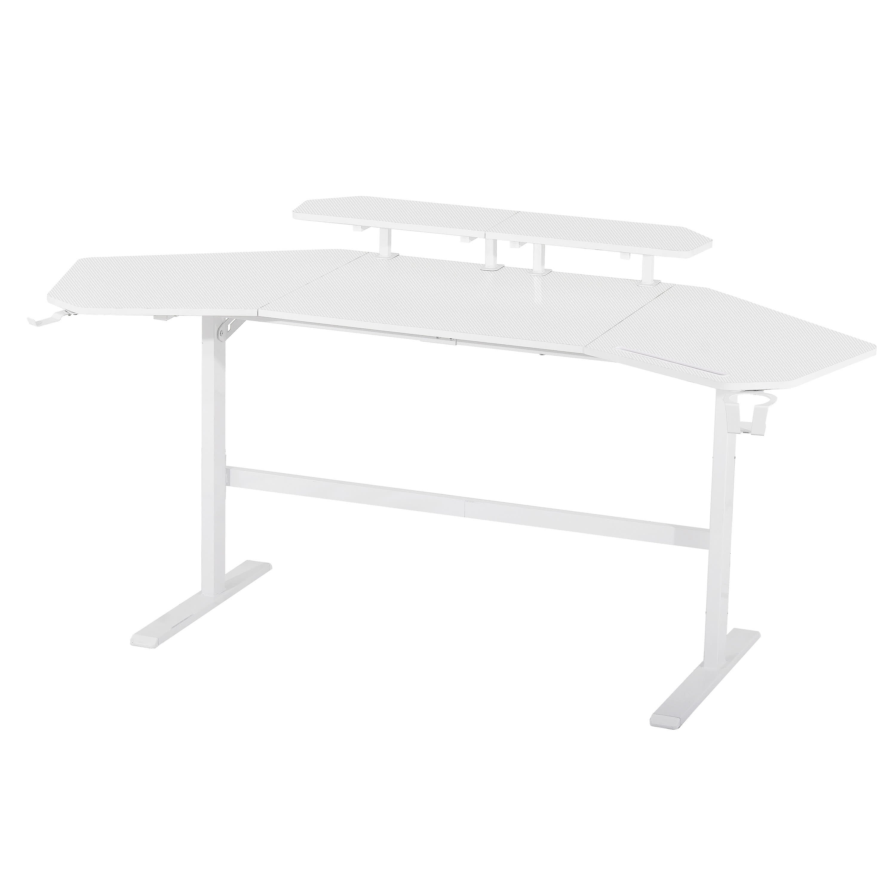 Modern Gaming Desk with Shelves & Accessory Holder - image 16