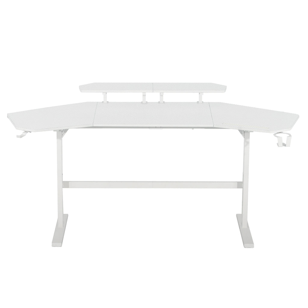 Modern Gaming Desk with Shelves & Accessory Holder - image 18