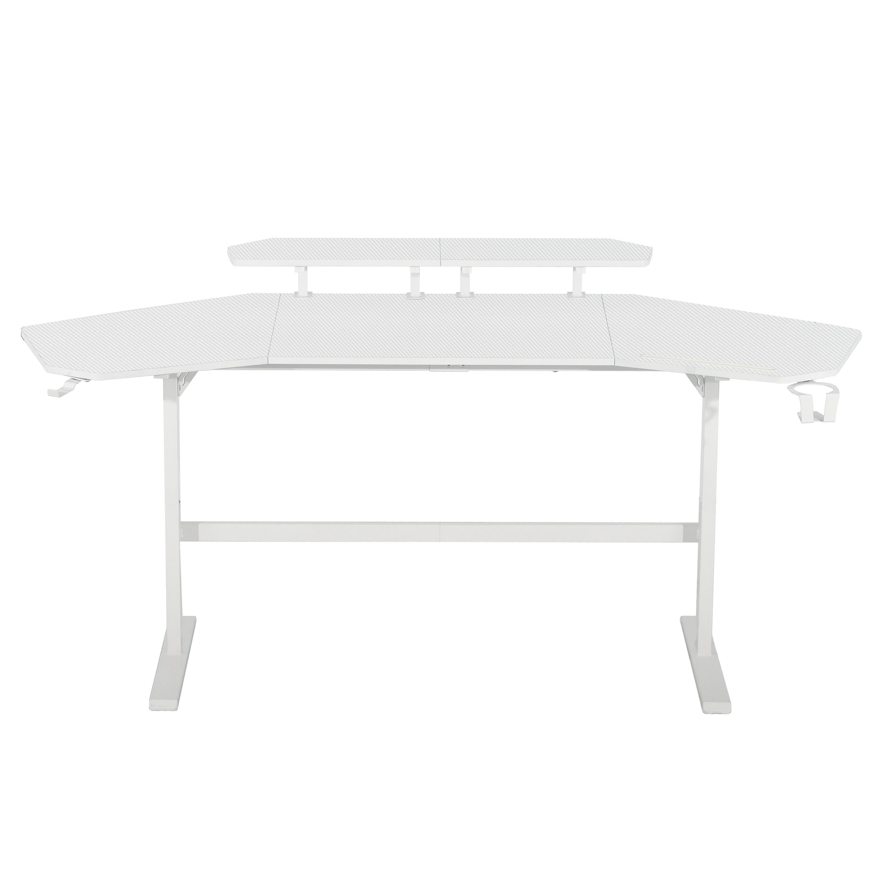 Modern Gaming Desk with Shelves & Accessory Holder - image 18