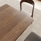 Rectangular Solid Wood Dining Table With Double Arch-shaped Pedestal - image 6