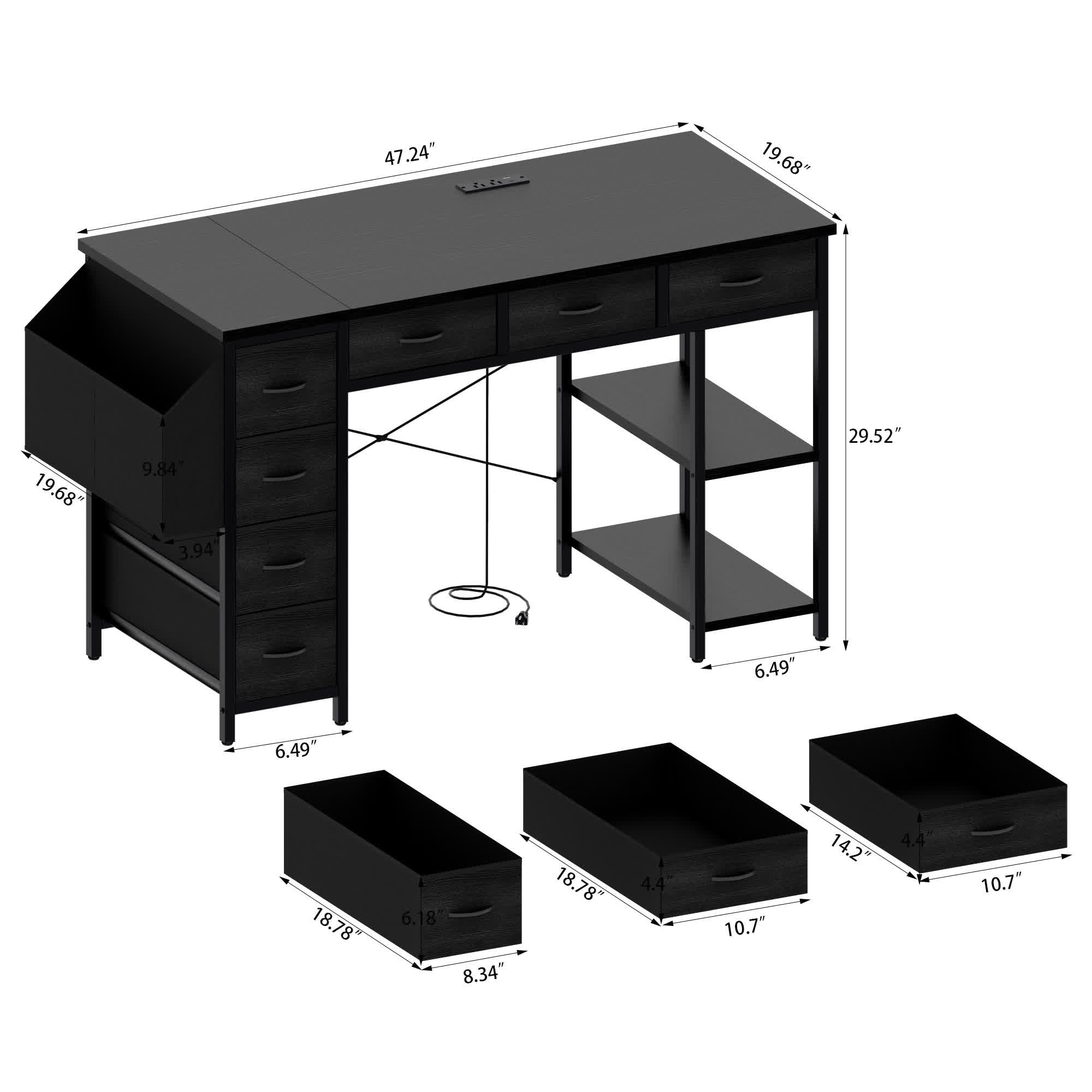 Modern Drawers Storage Computer Desk - image 1