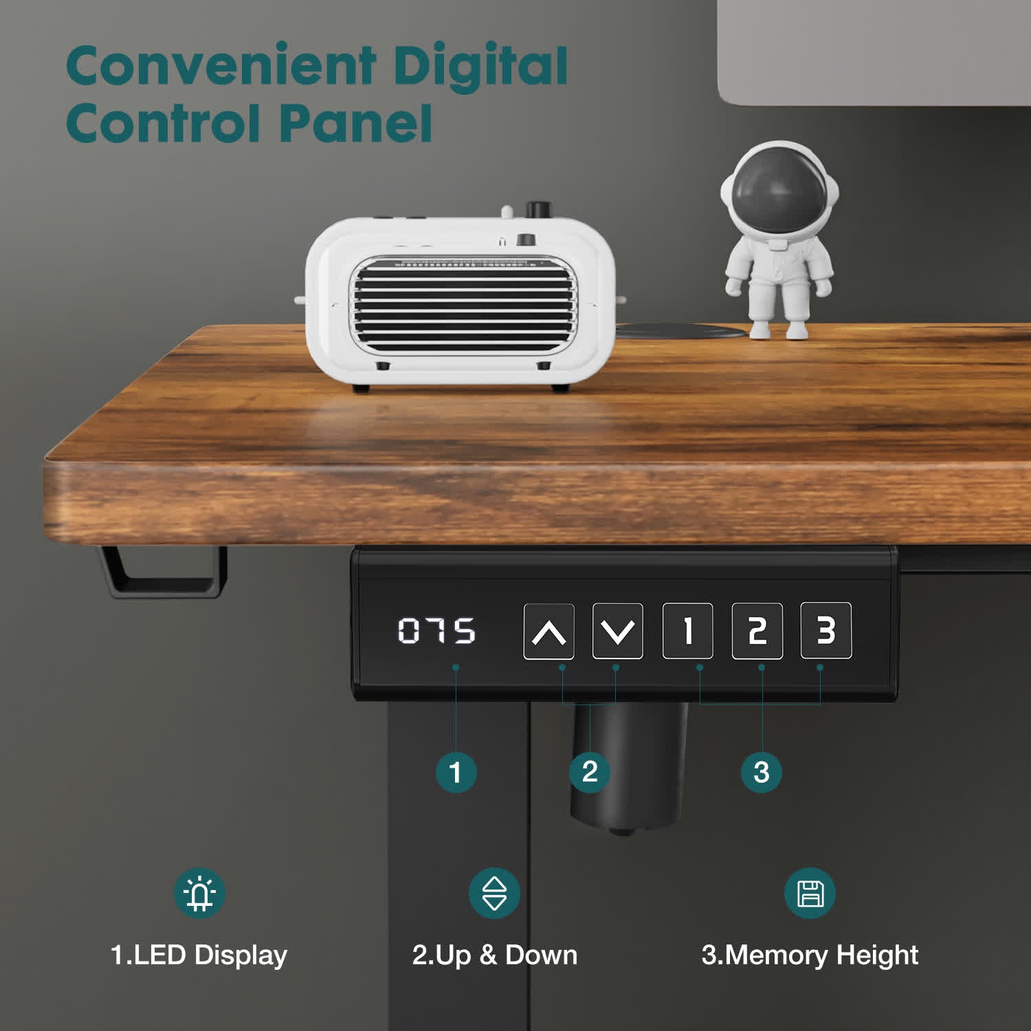 Wooden Height Adjustable Stand Up Desk - image 6