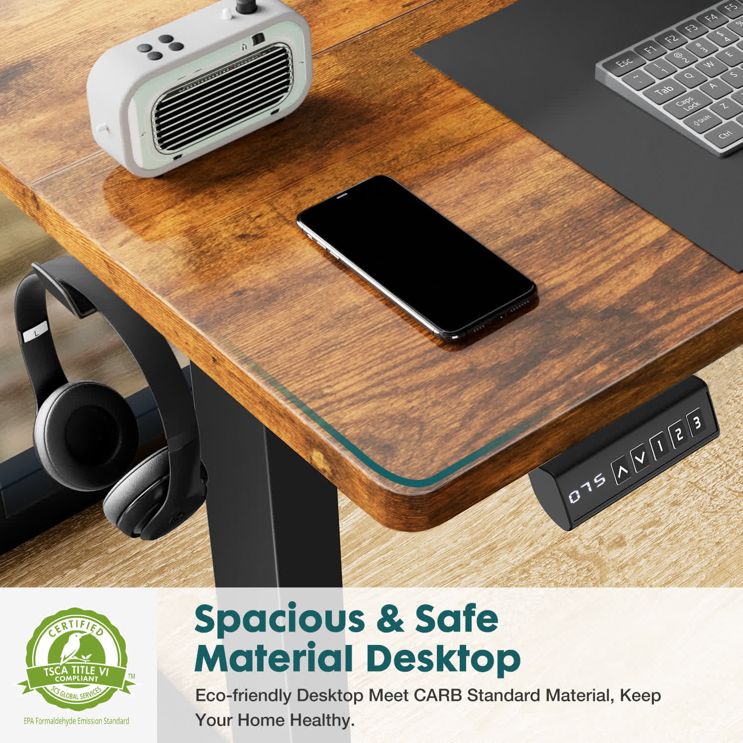Wooden Height Adjustable Stand Up Desk - image 5