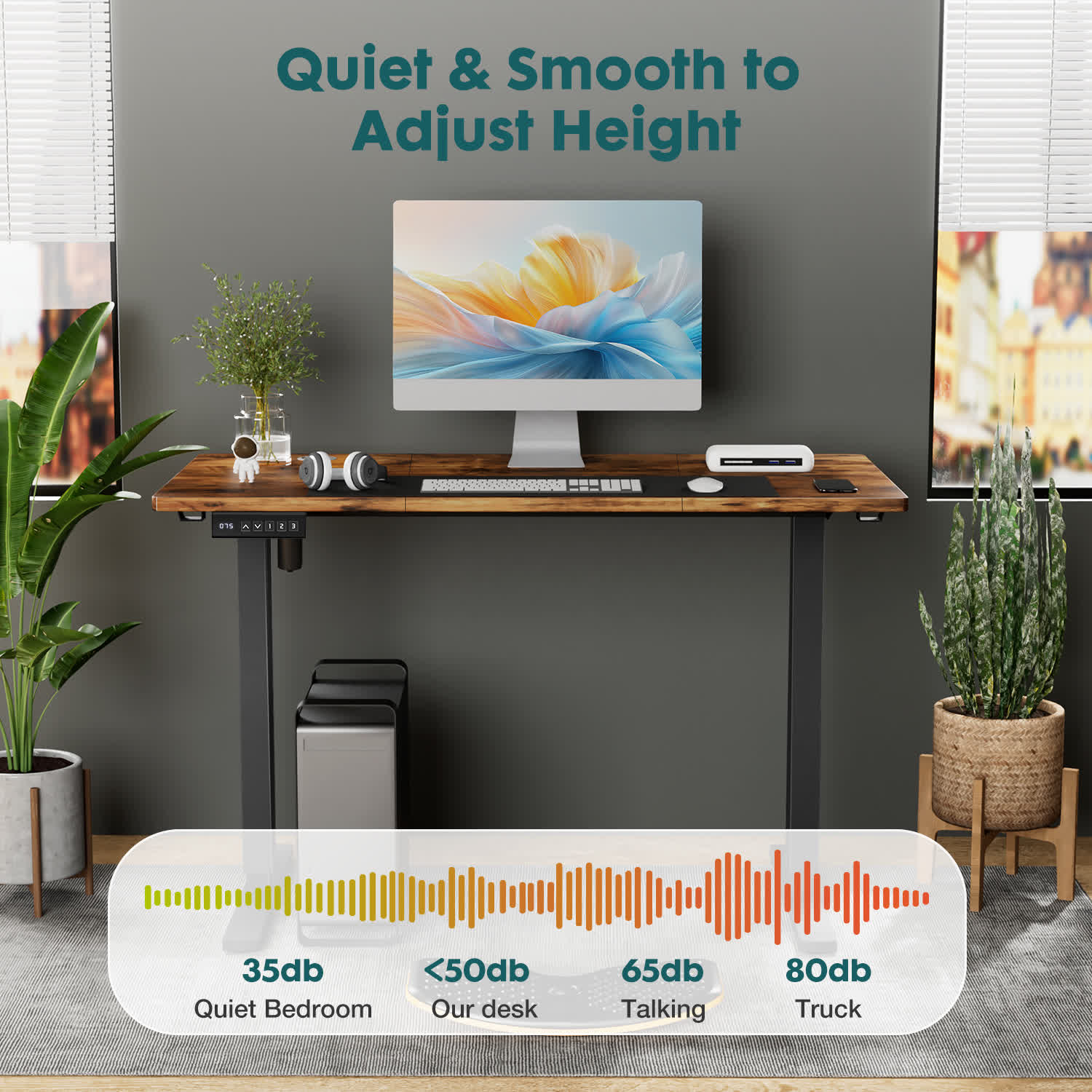 Wooden Height Adjustable Stand Up Desk - image 4