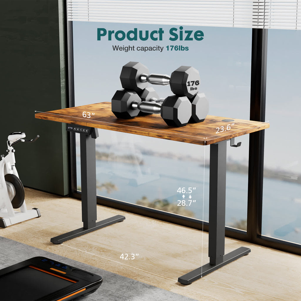 Wooden Height Adjustable Stand Up Desk - image 7
