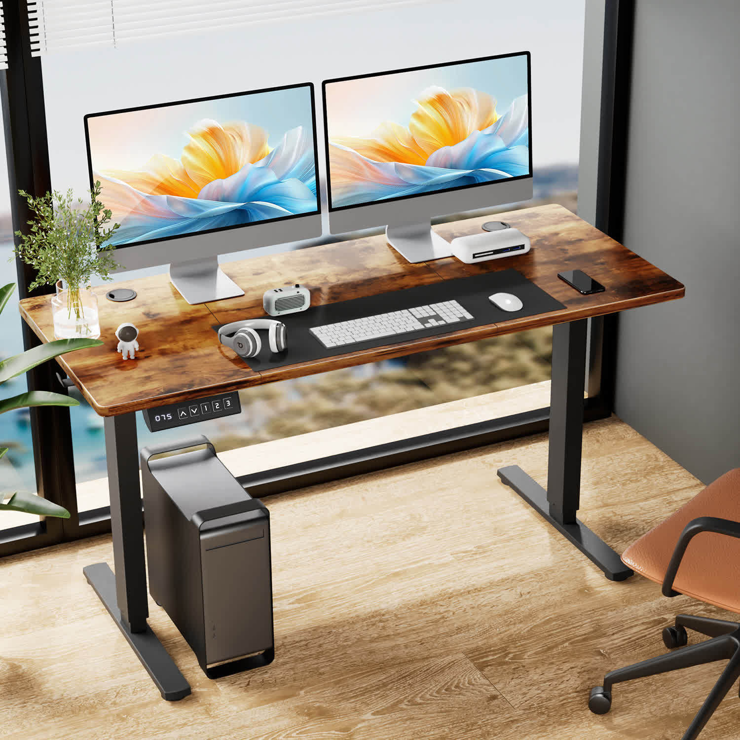 Wooden Height Adjustable Stand Up Desk - image 2