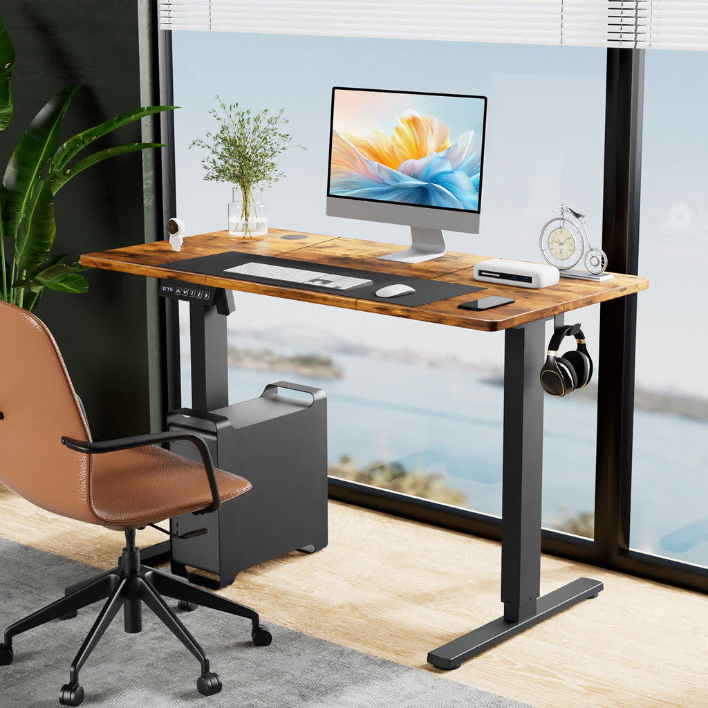 Wooden Height Adjustable Stand Up Desk - 62.90"L x 23.60"W x46.40"H - image 0