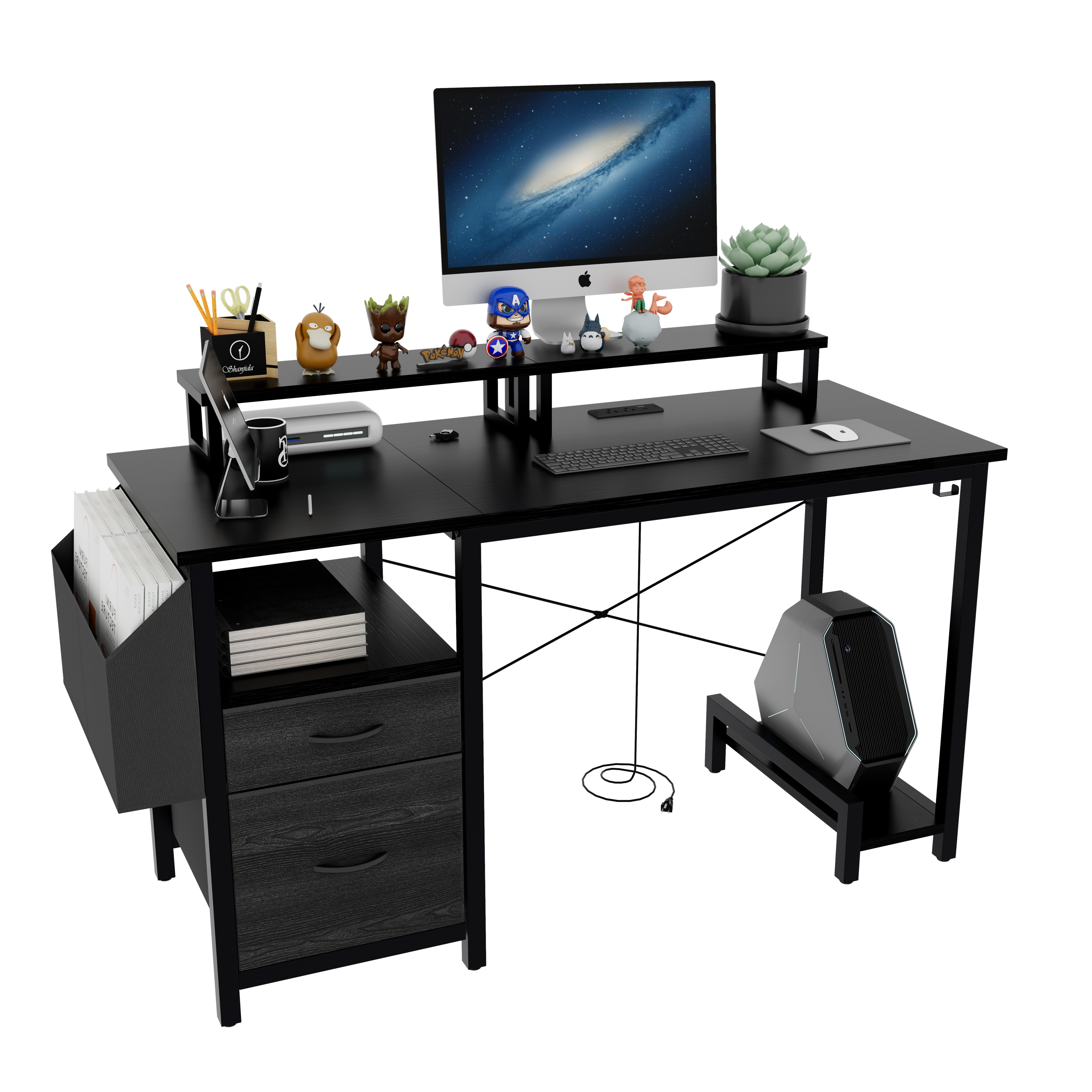 Computer Desk with Large Side Pocket