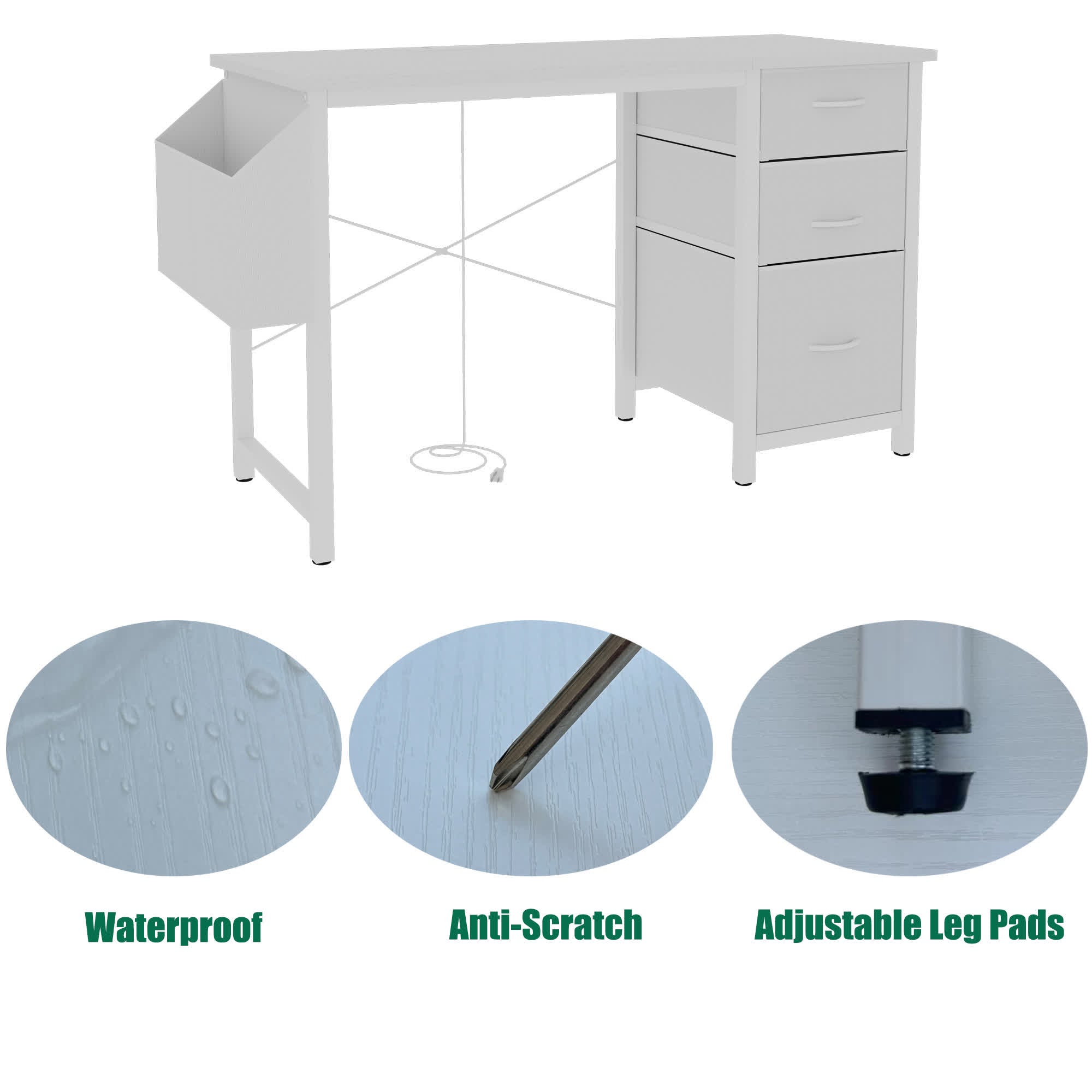 Modern Office Desk with Power Outlet - image 7