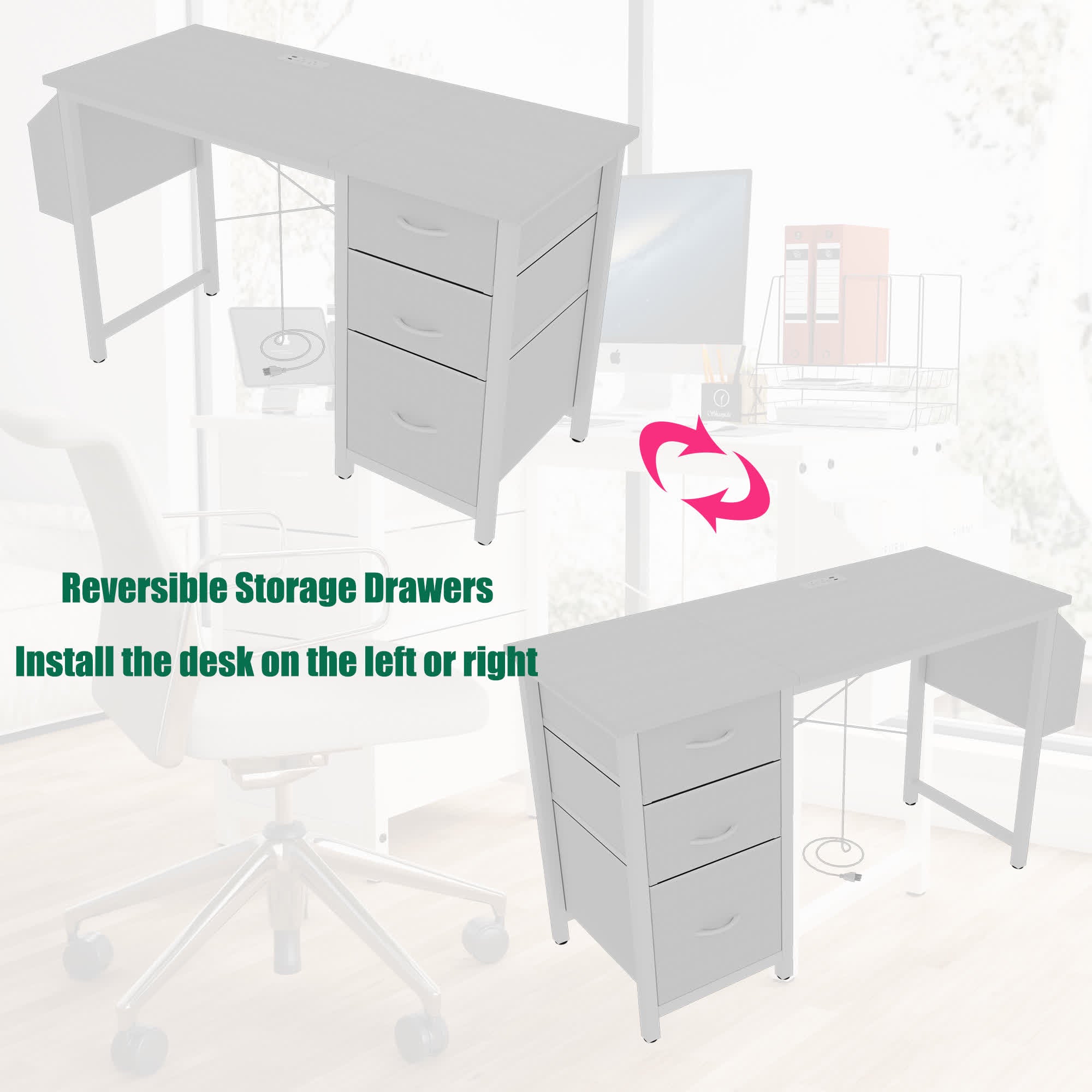 Modern Office Desk with Power Outlet - image 6