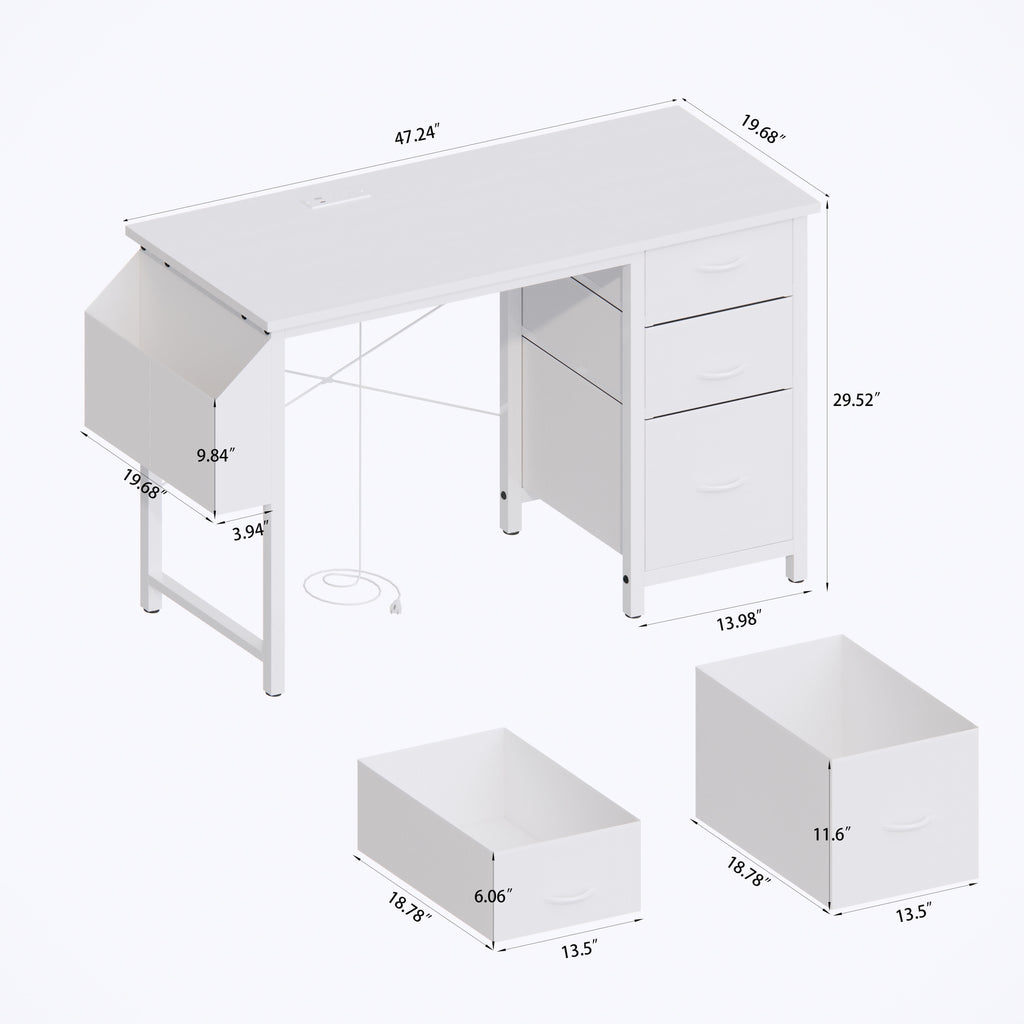 Modern Office Desk with Power Outlet - image 11