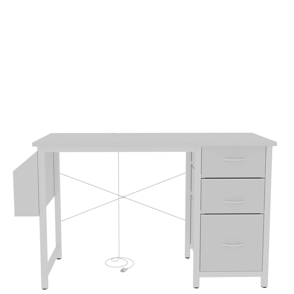 Modern Office Desk with Power Outlet - image 1
