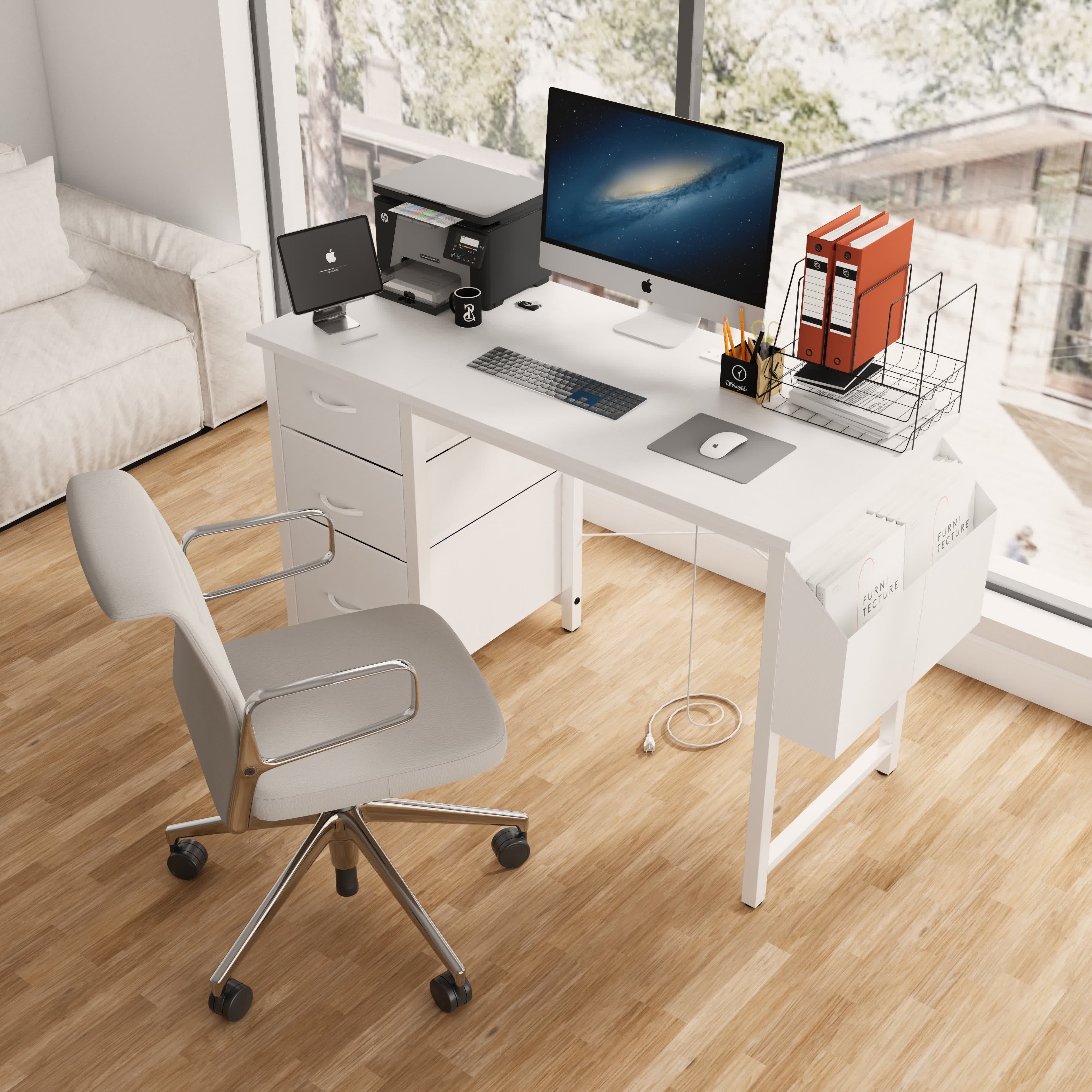 Modern Office Desk with Power Outlet - image 2
