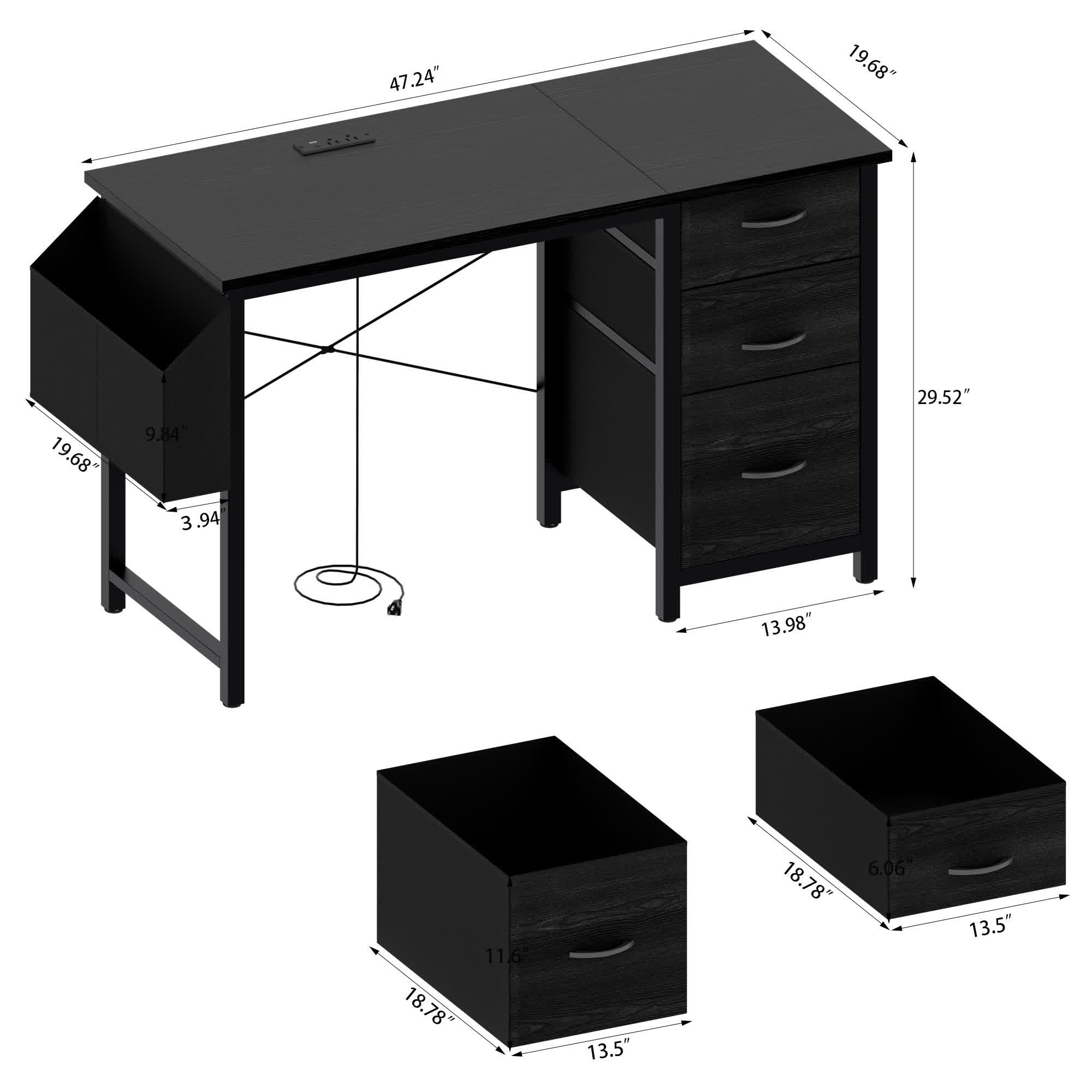 Modern Office Desk with Power Outlet - image 21