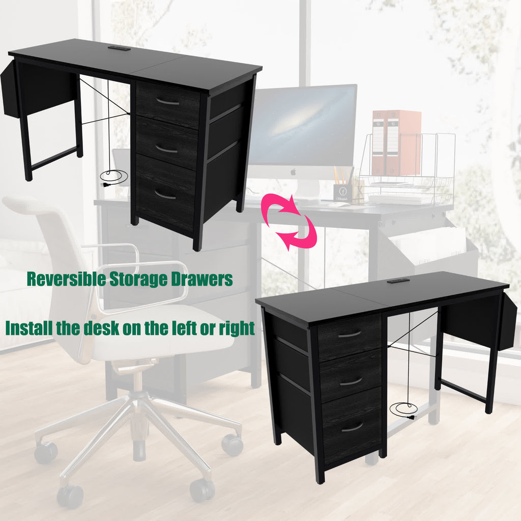 Modern Office Desk with Power Outlet - image 17