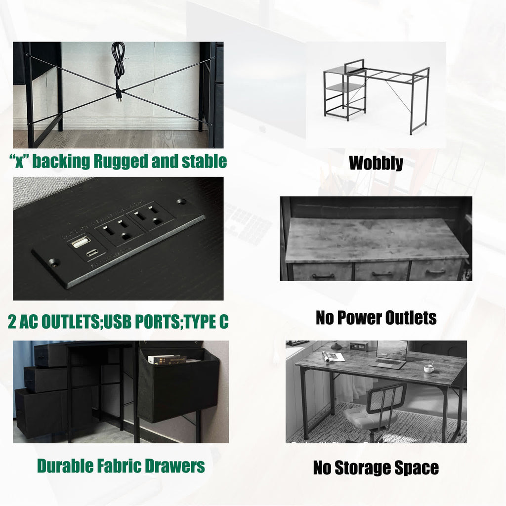 Modern Office Desk with Power Outlet - image 18