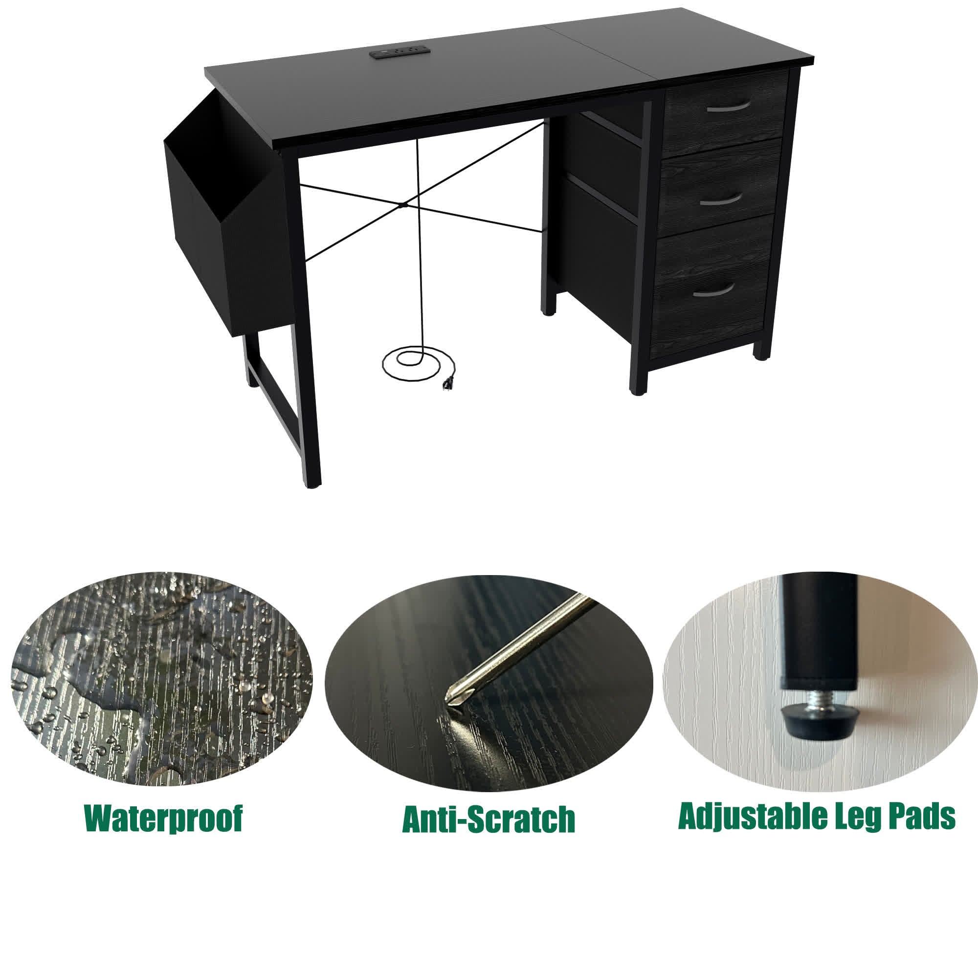 Modern Office Desk with Power Outlet - image 19