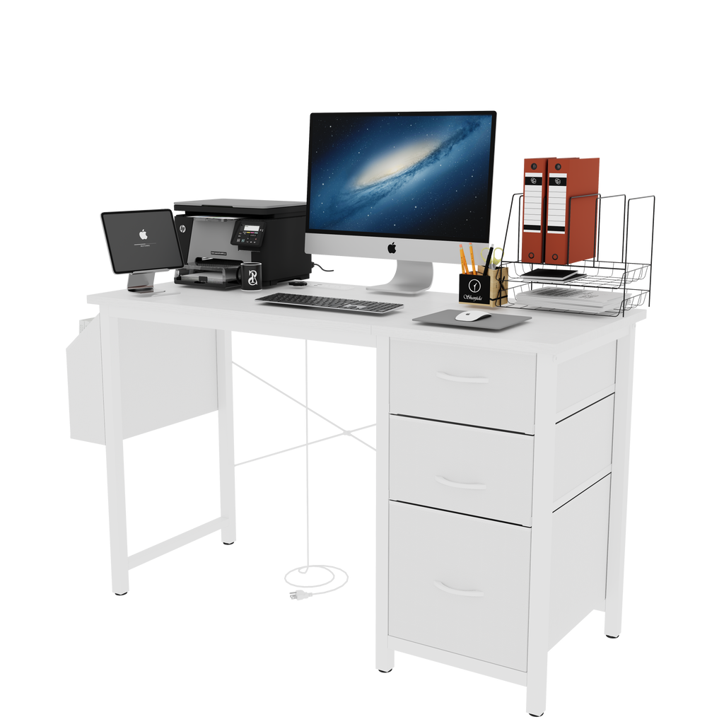 Modern Office Desk with Power Outlet - image 8