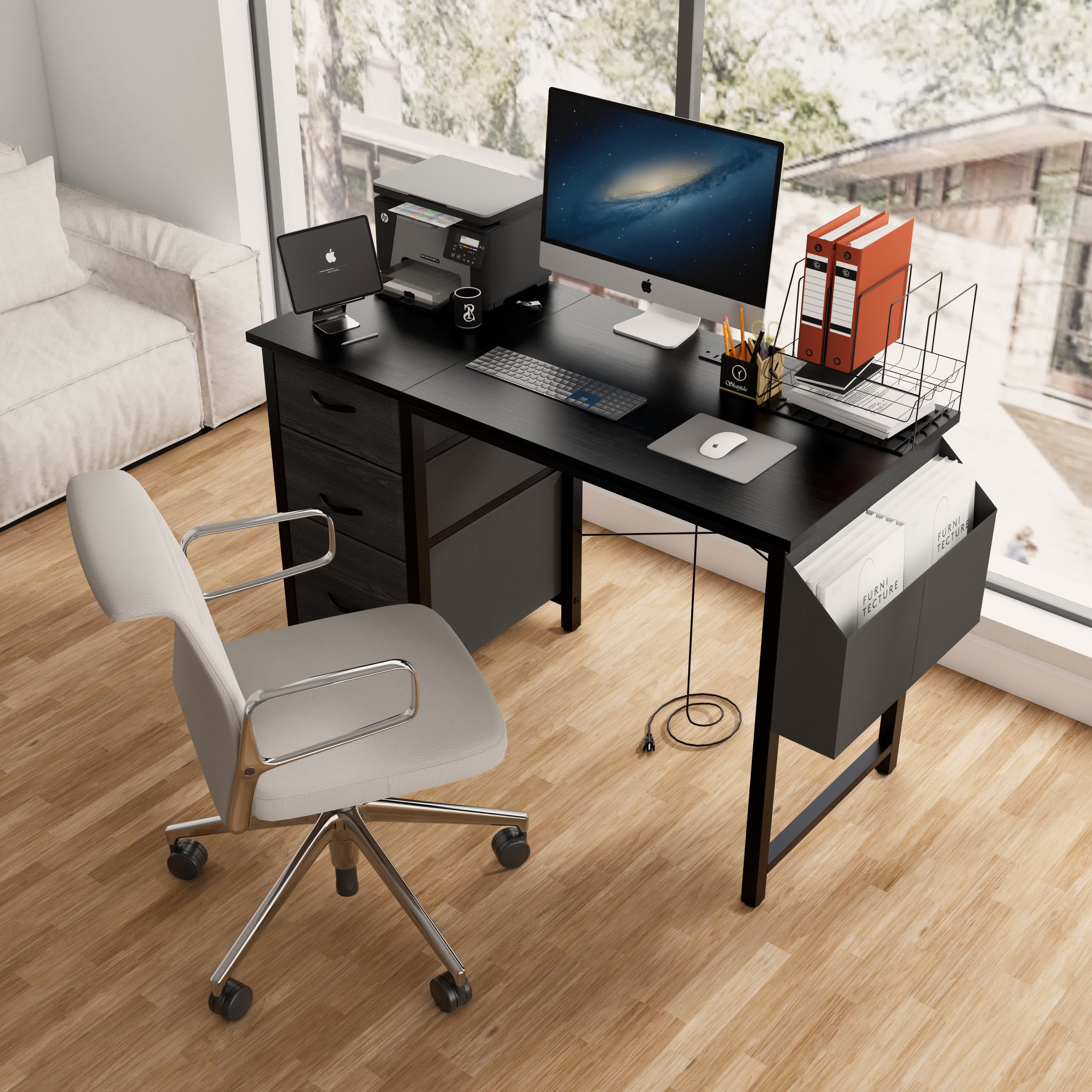 Modern Office Desk with Power Outlet - image 13