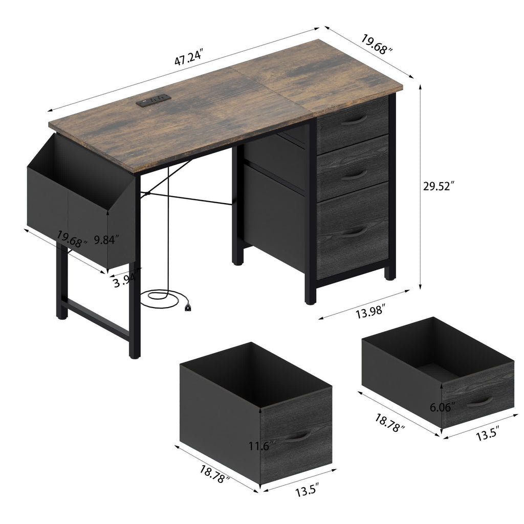 Modern Office Desk with Power Outlet - image 26
